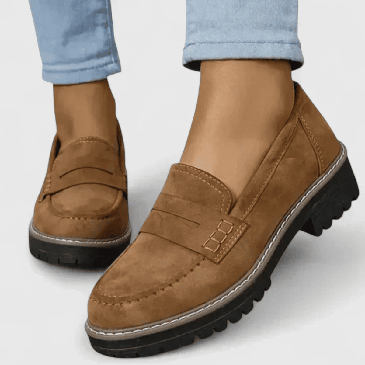 Mocasines de Mujer con Suela Gruesa - Plataforma