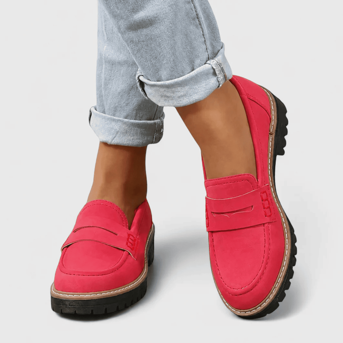 Mocasines de Mujer con Suela Gruesa - Plataforma