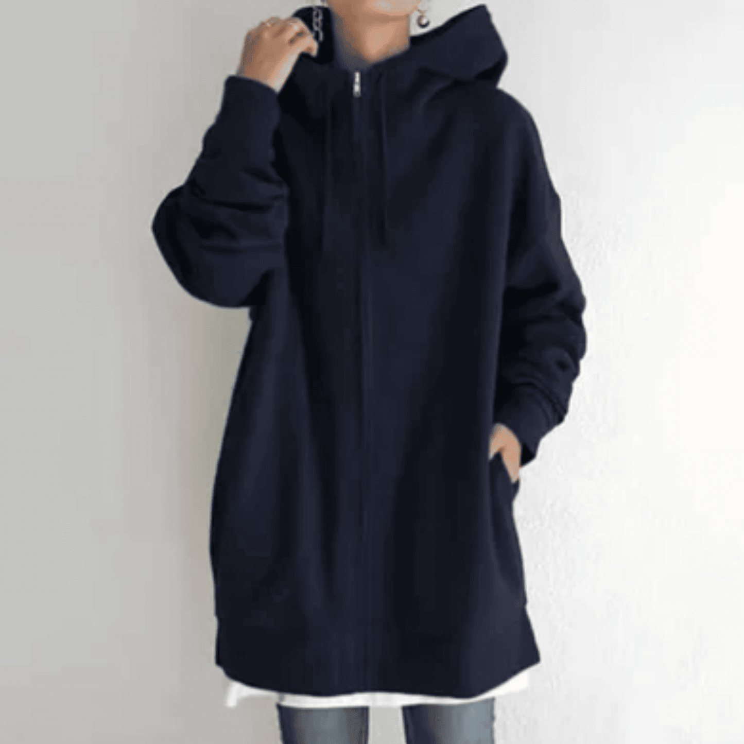 Sudadera Oversize de Mujer - Capucha y Cremallera