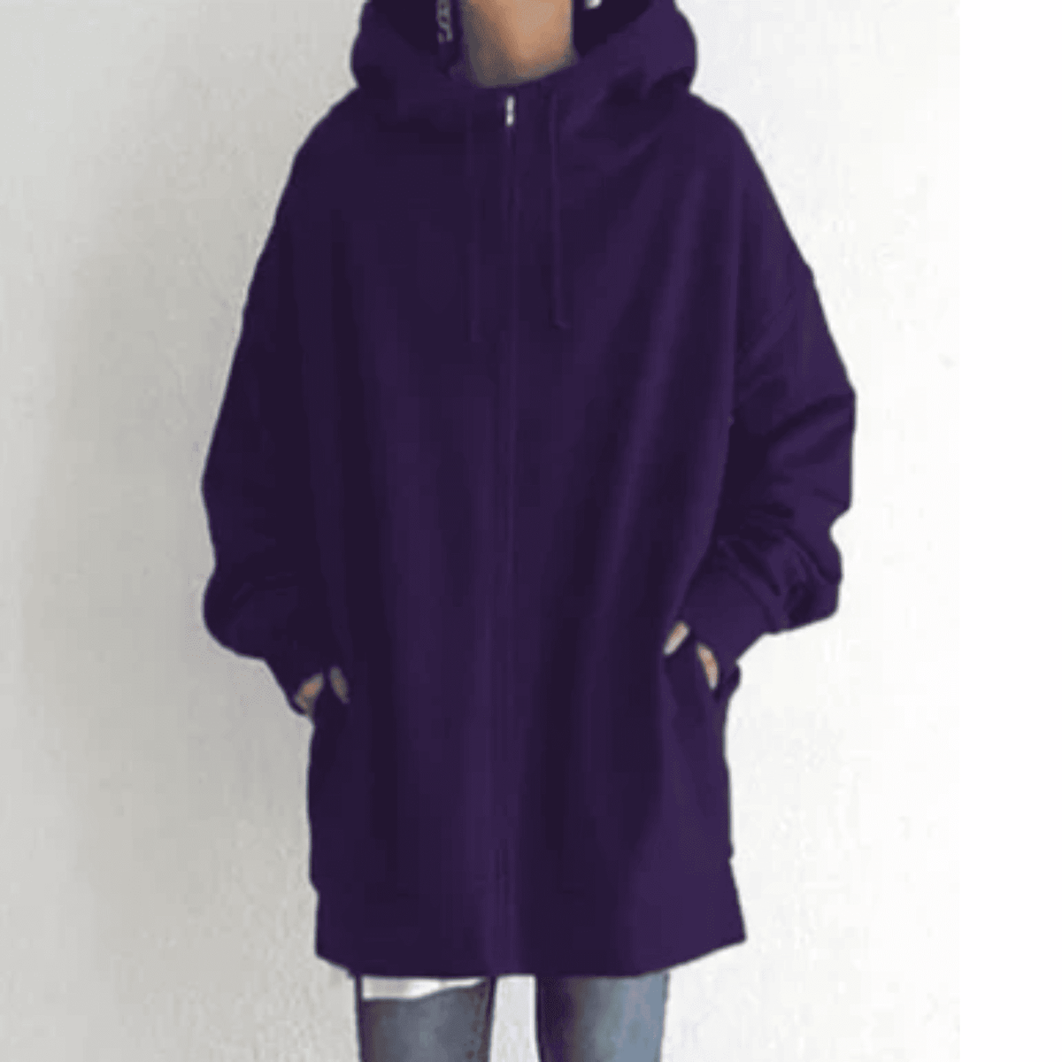 Sudadera Oversize de Mujer - Capucha y Cremallera
