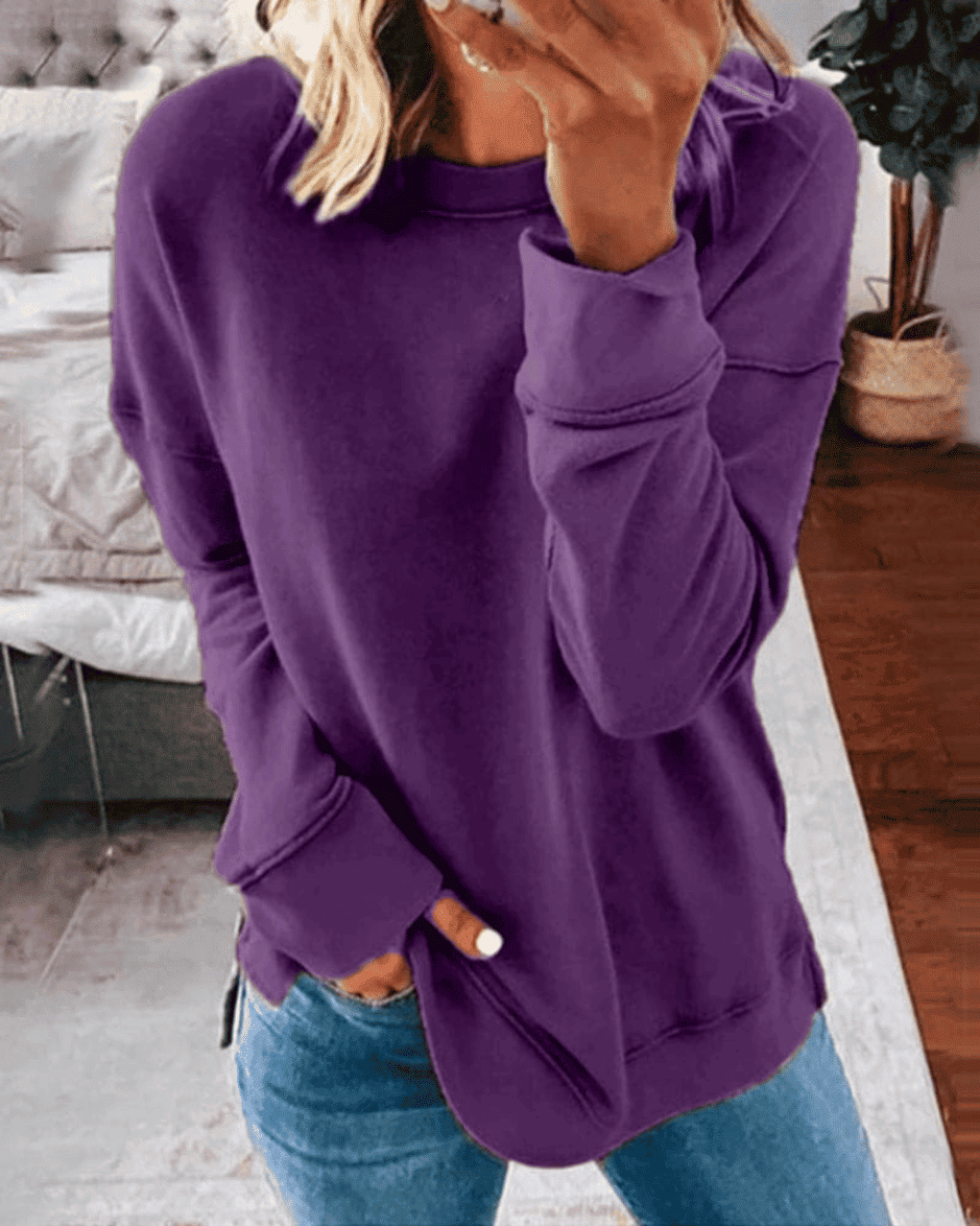 Sudadera de Mujer - Cuello Redondo y Corte Holgado