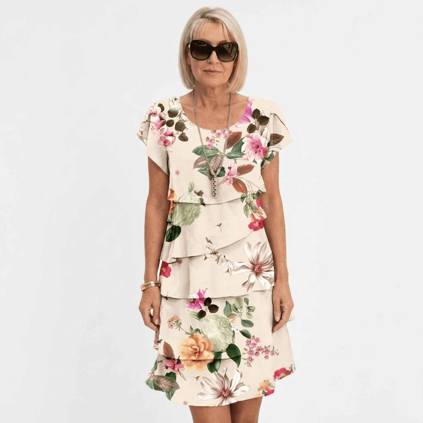 Vestido Plisado Floral de Mujer | Mini