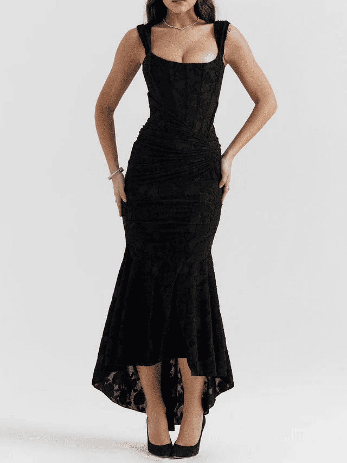 Vestido de Mujer Invitada de Boda con Encaje - Maxi