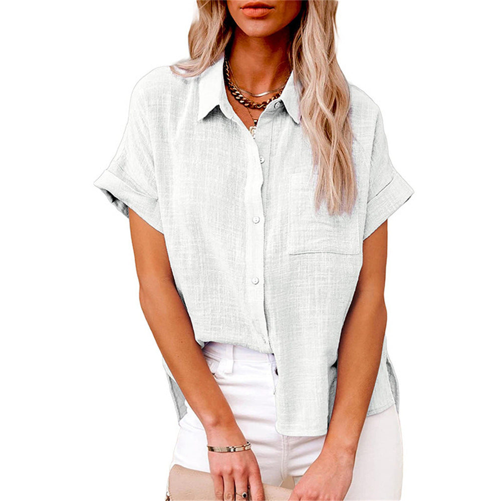 Camisa para mujer con botones y bolsillo en el pecho