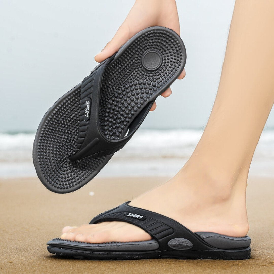 Chanclas unisex con plantilla texturizada
