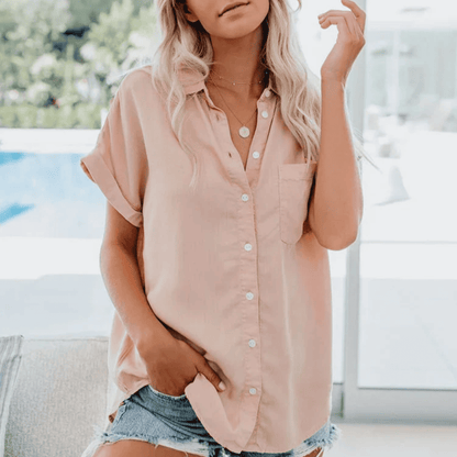 Blusa de Mujer Casual | Mangas Enrolladas