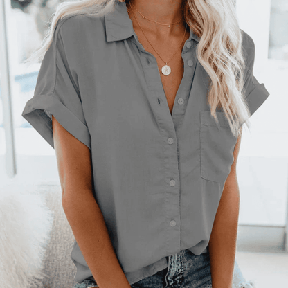 Blusa de Mujer Casual | Mangas Enrolladas