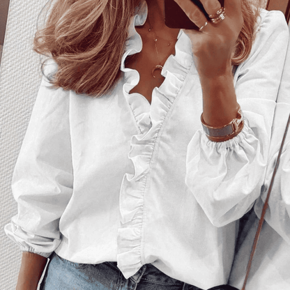 Blusa de Mujer con Volantes | Mangas Globo