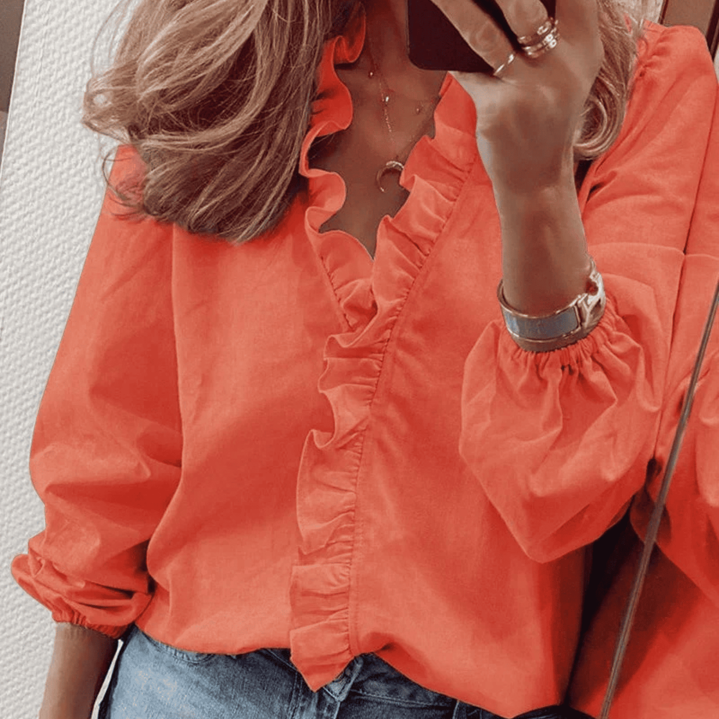 Blusa de Mujer con Volantes | Mangas Globo