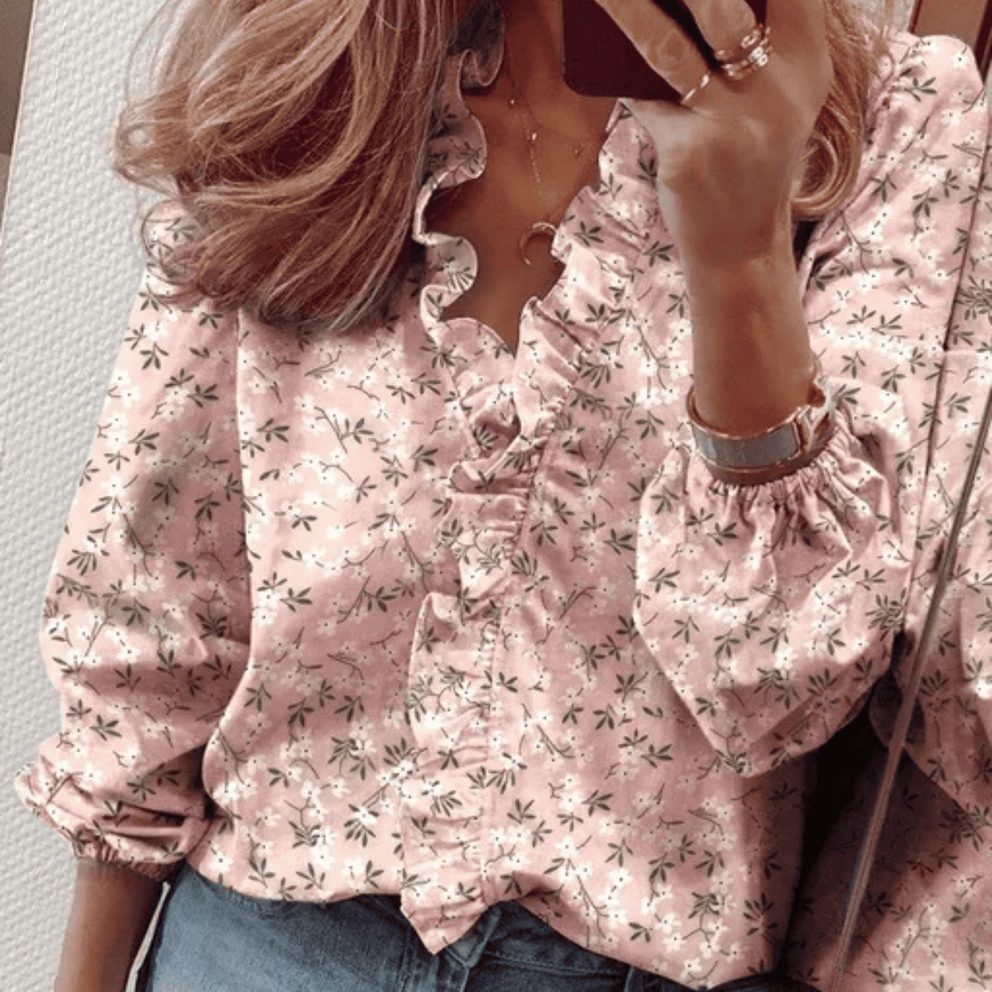 Blusa de Mujer con Volantes | Mangas Globo
