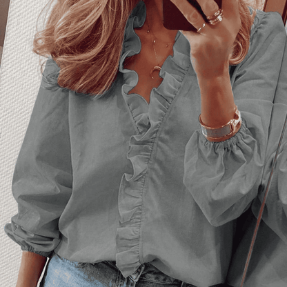 Blusa de Mujer con Volantes | Mangas Globo