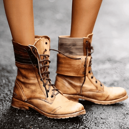 Botines de Mujer - Cordones y Tacón Bajo