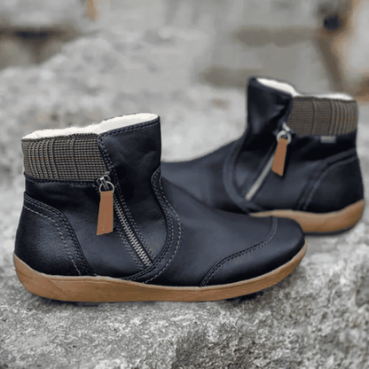 Botines de Mujer con Doble Cremallera - Suela Plana