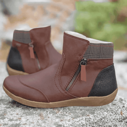 Botines de Mujer con Doble Cremallera - Suela Plana