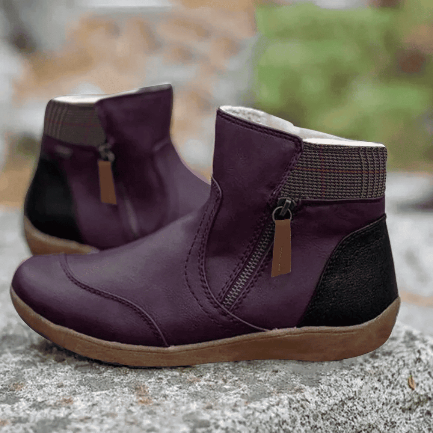 Botines de Mujer con Doble Cremallera - Suela Plana