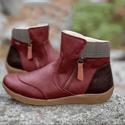 Botines de Mujer con Doble Cremallera - Suela Plana