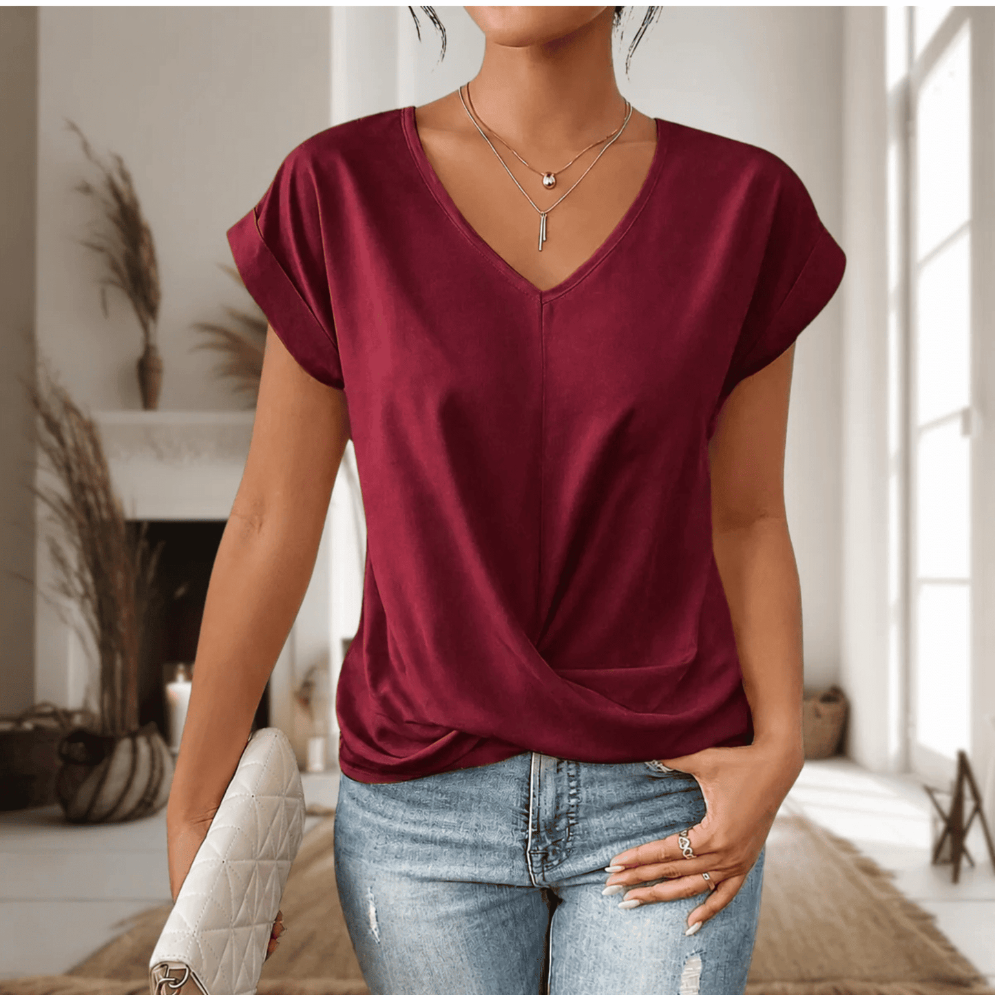 Camiseta de Mujer con Escote Corazón | Casual