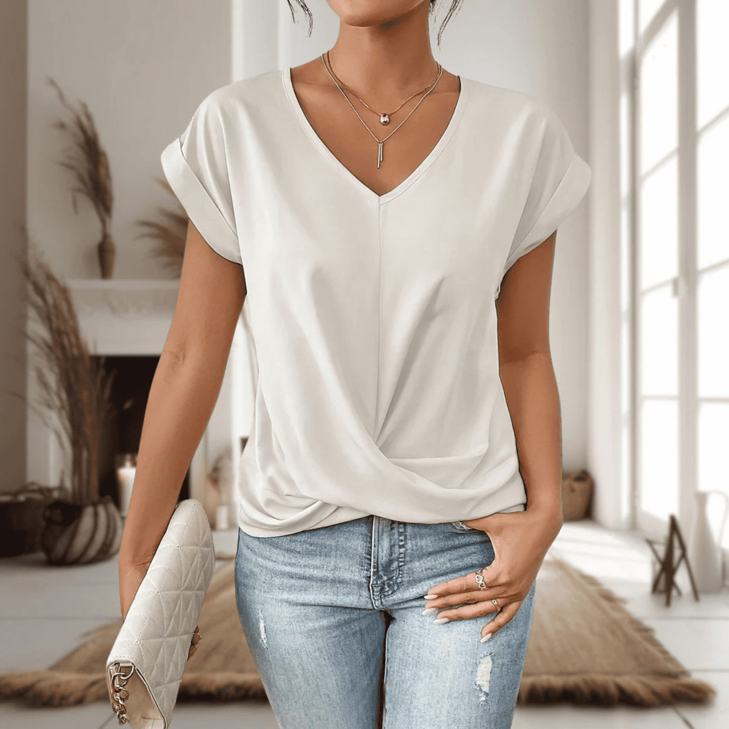 Camiseta de Mujer con Escote Corazón | Casual