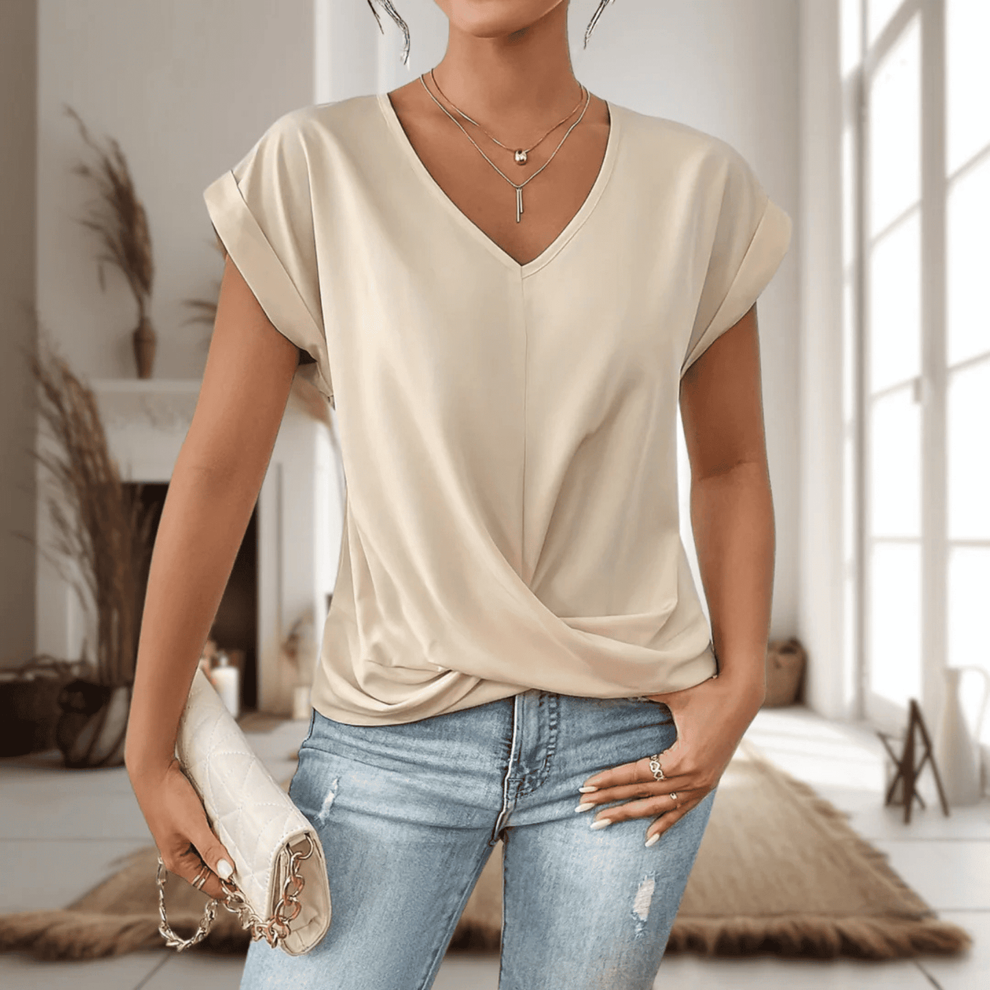 Camiseta de Mujer con Escote Corazón | Casual