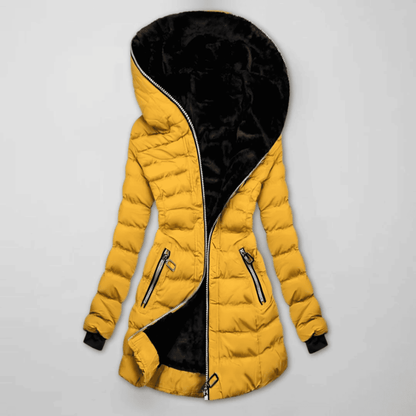Chaqueta Acolchada de Mujer - Capucha y Cierre Asimétrico