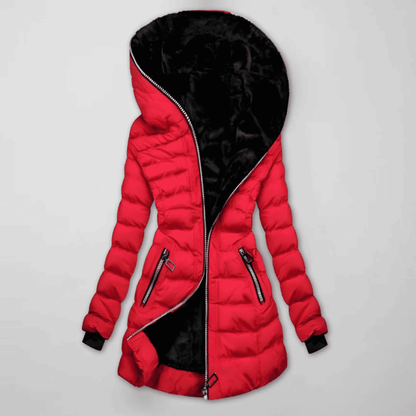 Chaqueta Acolchada de Mujer - Capucha y Cierre Asimétrico