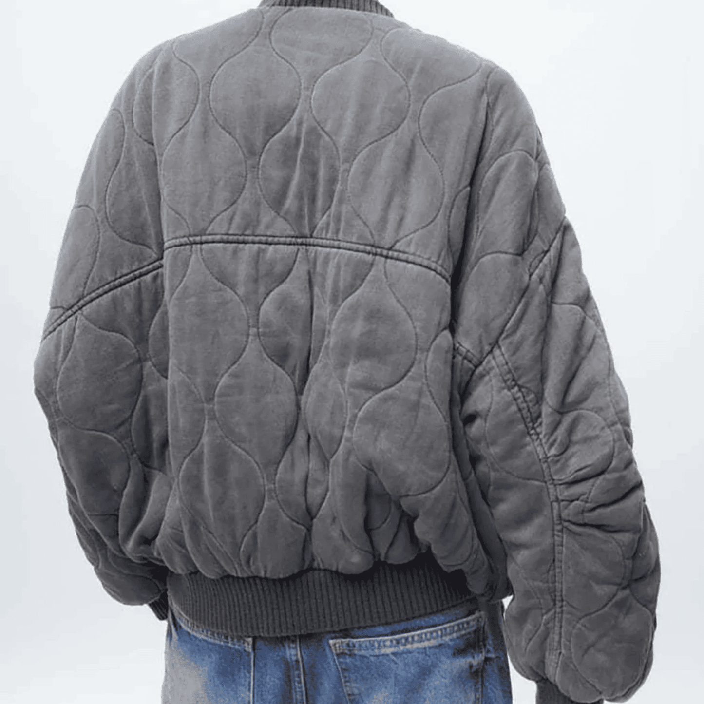 Chaqueta Acolchada de Mujer - Corte Bomber con Botones