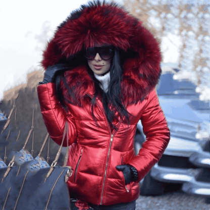 Chaqueta Acolchada de Mujer - Corte Entallado con Capucha