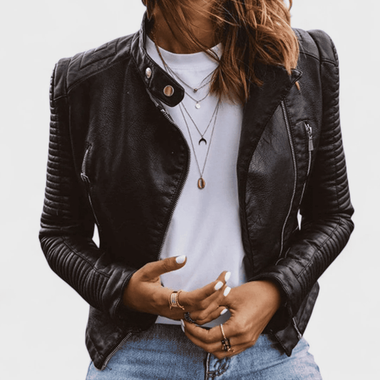 Chaqueta Biker de Mujer | Cierre Asimétrico