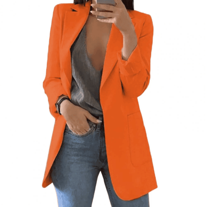 Chaqueta Blazer de Mujer - Corte Largo con Solapas