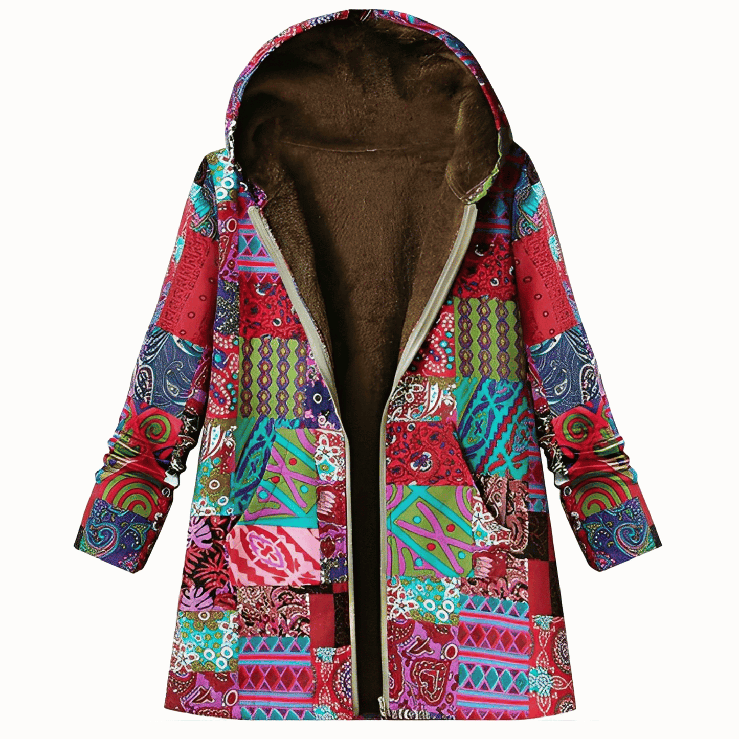 Chaqueta Larga de Mujer - Capucha y Cierre con Cremallera
