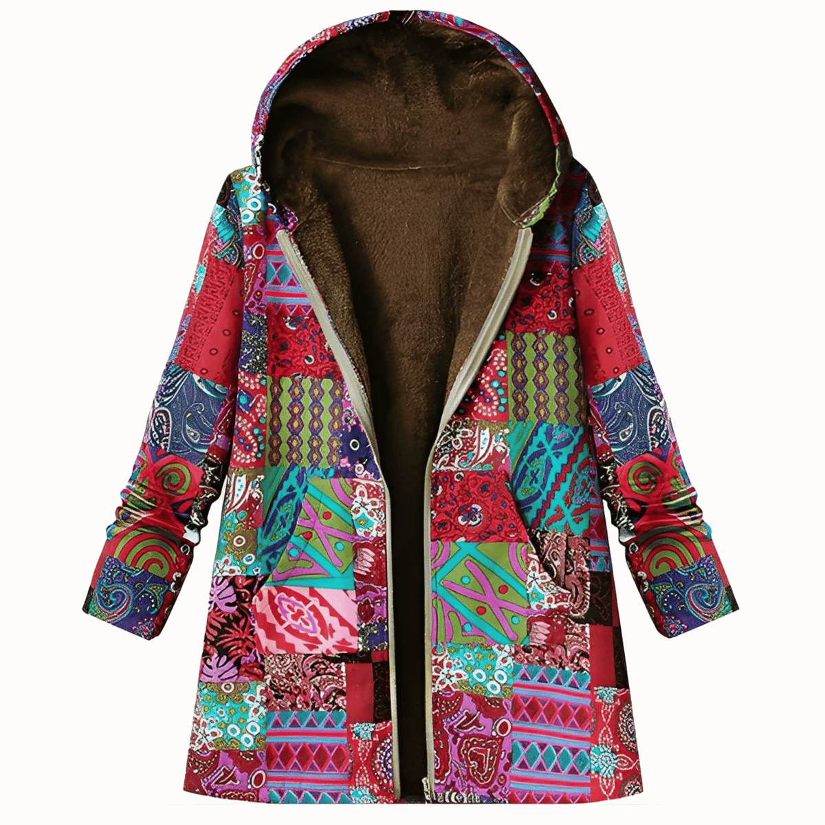 Chaqueta Larga de Mujer - Capucha y Cierre con Cremallera