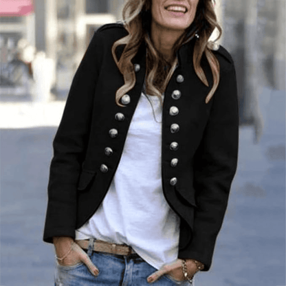 Chaqueta Militar de Mujer - Doble Botonadura y Corte Entallado