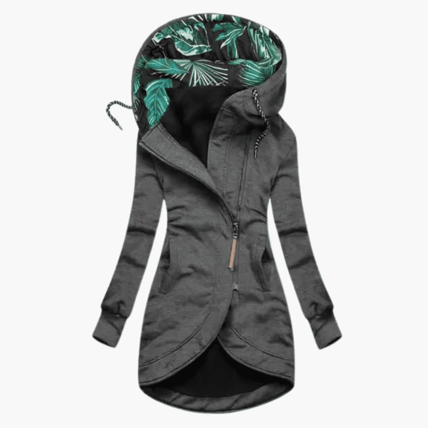 Chaqueta Parka de Mujer - Capucha y Cierre Asimétrico