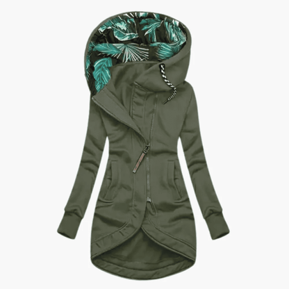 Chaqueta Parka de Mujer - Capucha y Cierre Asimétrico