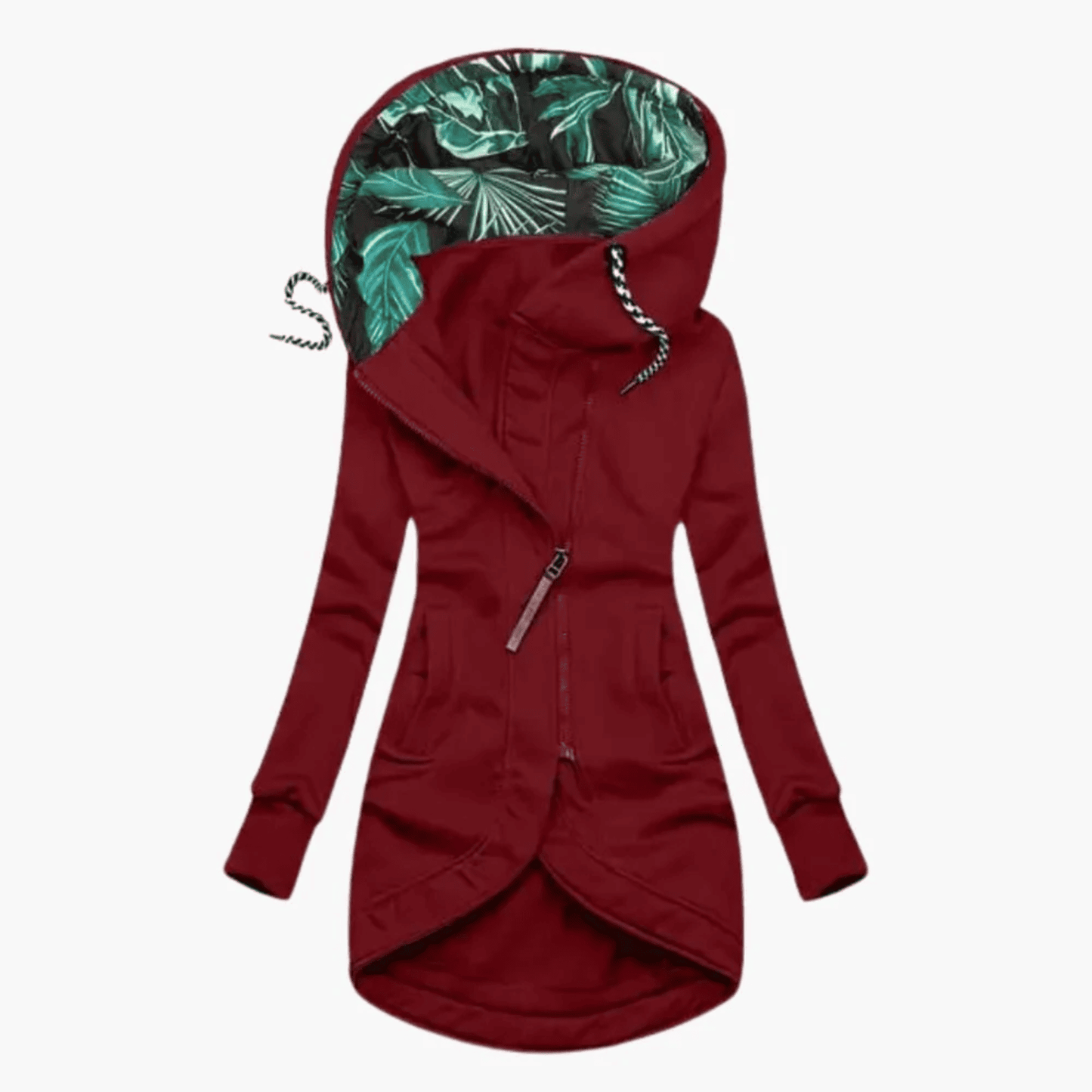 Chaqueta Parka de Mujer - Capucha y Cierre Asimétrico