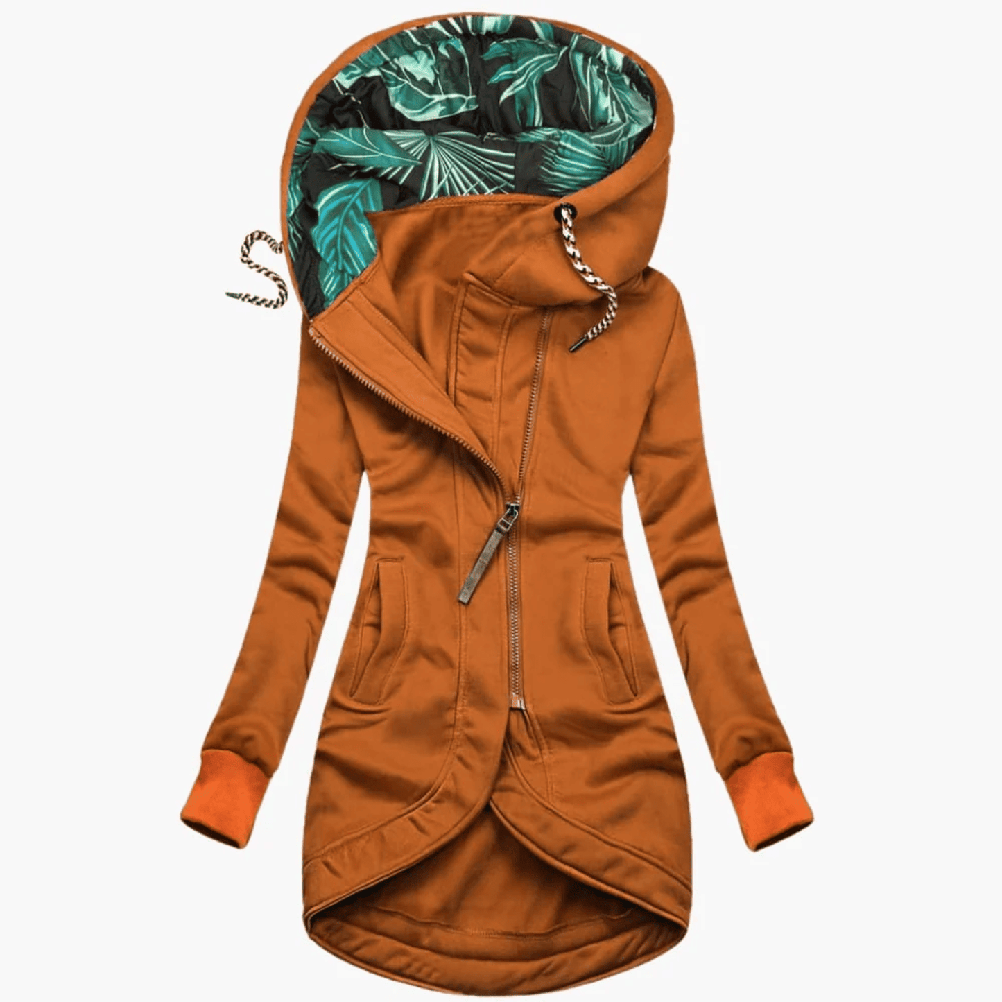 Chaqueta Parka de Mujer - Capucha y Cierre Asimétrico