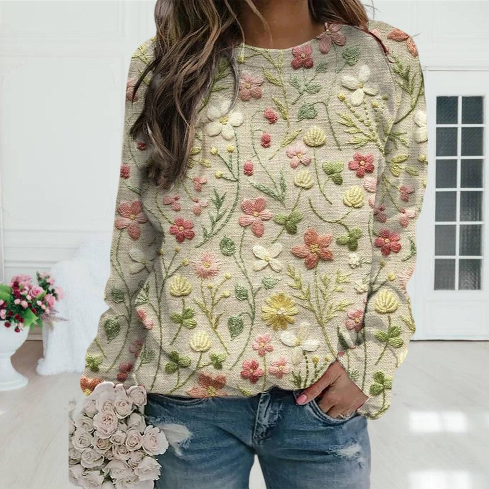 Jersey de Mujer - Cuello Redondo y Corte Relajado