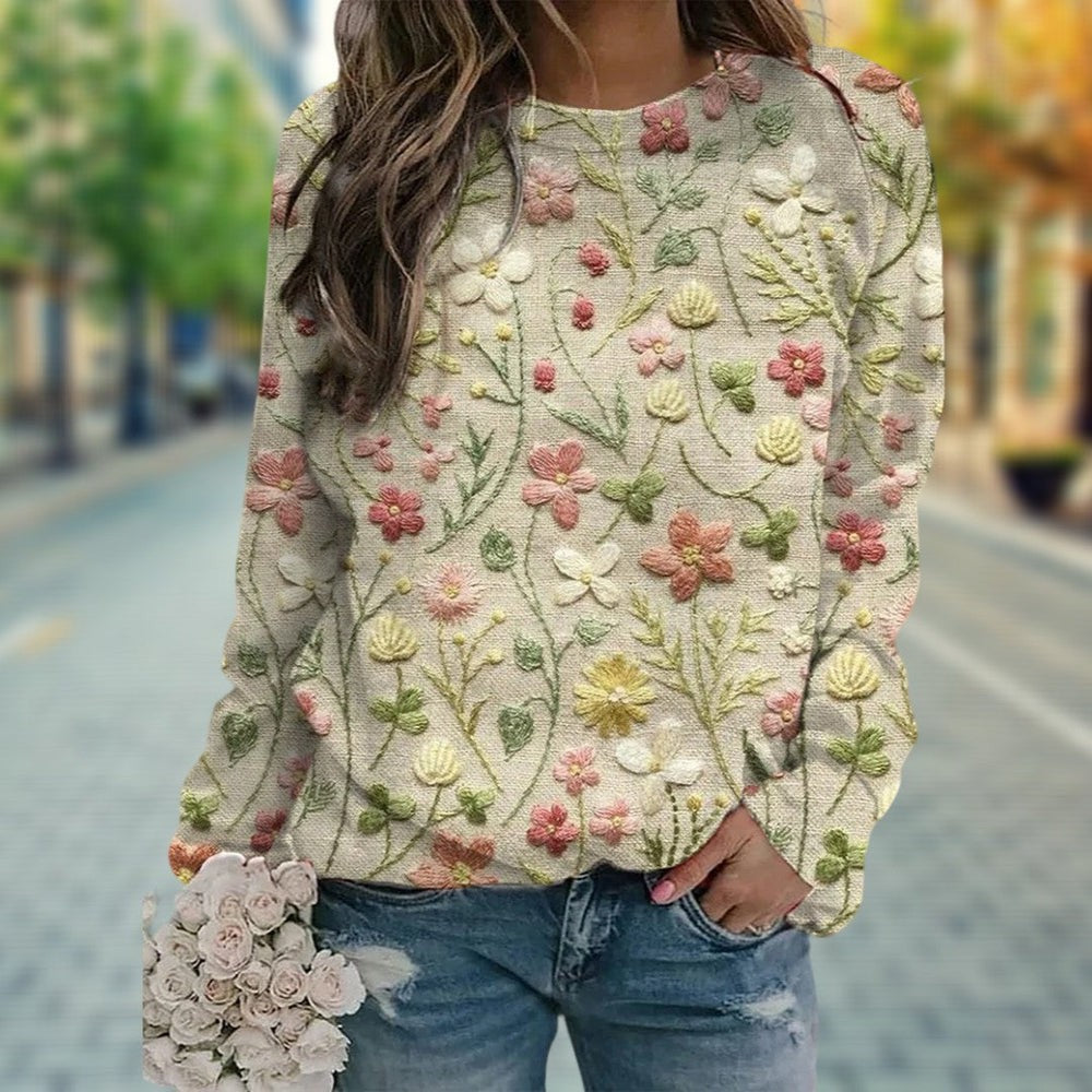 Jersey de Mujer - Cuello Redondo y Corte Relajado