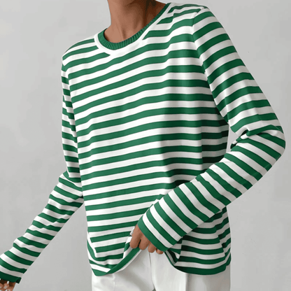 Jersey de Mujer - Cuello Redondo y Diseño de Rayas