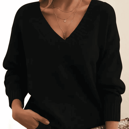 Jersey de Mujer - Cuello en V y Corte Holgado