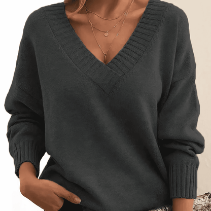 Jersey de Mujer - Cuello en V y Corte Holgado