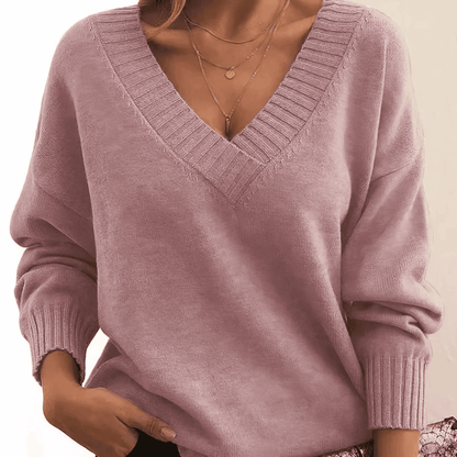 Jersey de Mujer - Cuello en V y Corte Holgado