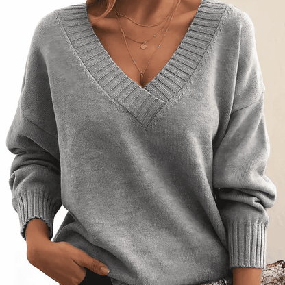 Jersey de Mujer - Cuello en V y Corte Holgado