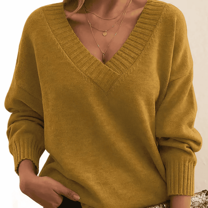 Jersey de Mujer - Cuello en V y Corte Holgado