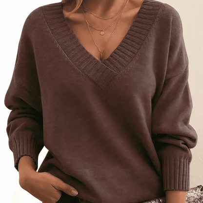 Jersey de Mujer - Cuello en V y Corte Holgado