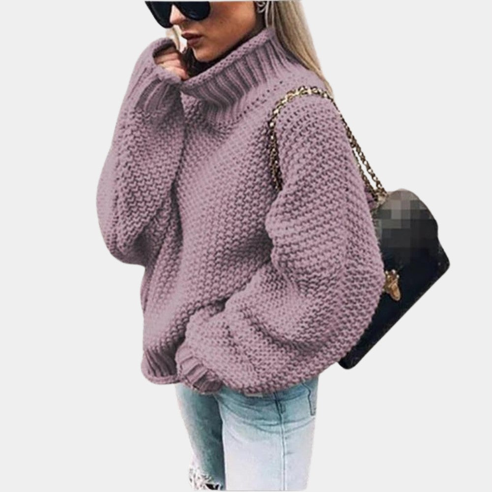 Jersey de Mujer - Punto Grueso y Cuello Vuelto