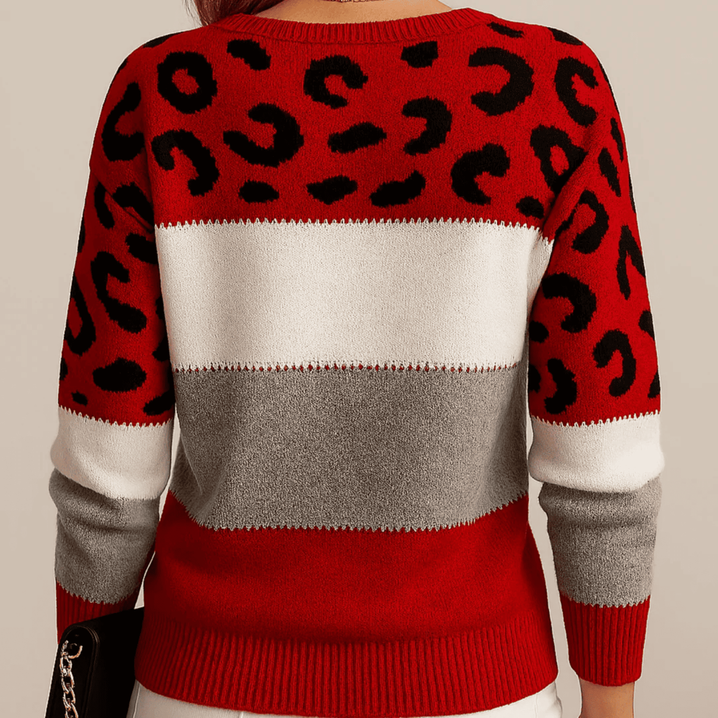 Jersey de Mujer con Estampado Animal - Diseño de Paneles