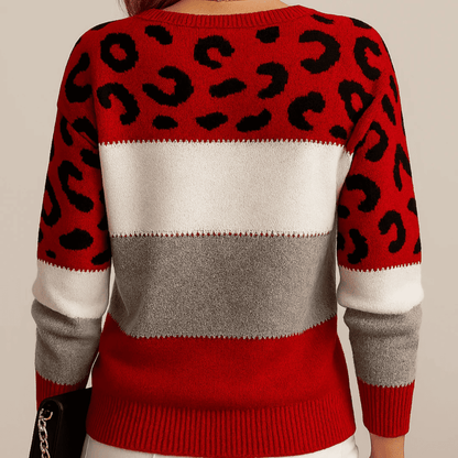 Jersey de Mujer con Estampado Animal - Diseño de Paneles