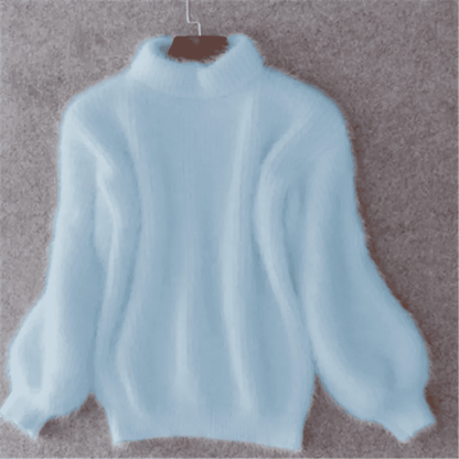 Jersey de Mujer con Mangas Abullonadas - Cuello Alto