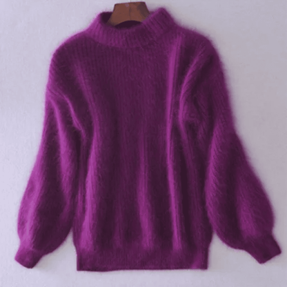 Jersey de Mujer con Mangas Abullonadas - Cuello Alto